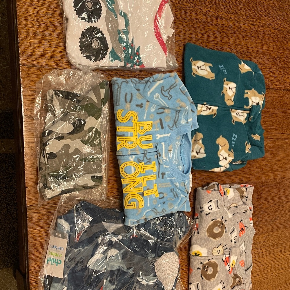NEW 6-Piece Baby Boy Clothing Bundle – Size 18M | Carter’s + More